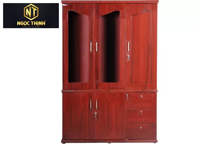 Tủ Gỗ Để Tài Liệu SƠN PU DC1350H5